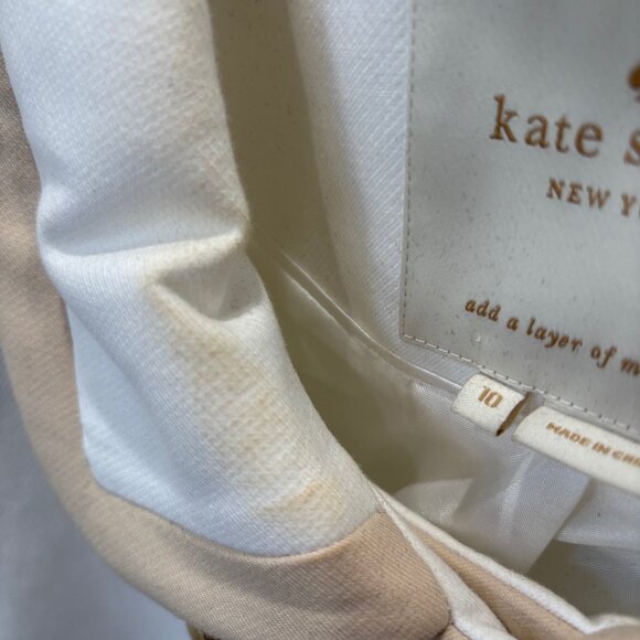 kate spade Monaco Bayle jacket white with tan detailing - Picture 6 of 10